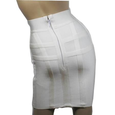 Herve Leger Mini Skirt White